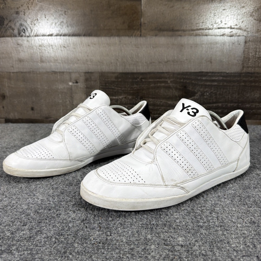 adidas Y-3 Yohji Yamamoto Honja Low White Leather Sneakers Mens 11.5